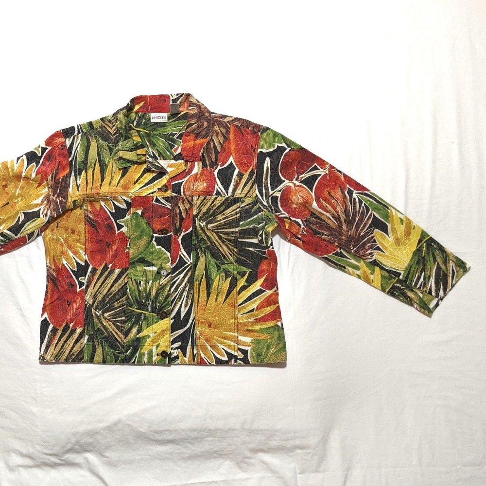 Chico's Textured Tropical Jacket